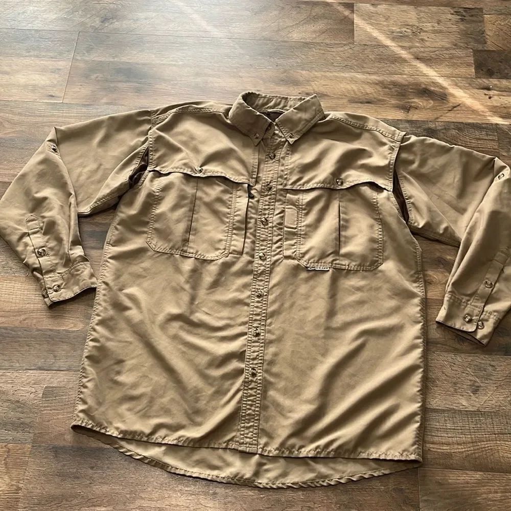 Drake long sleeve button down shirt size medium
